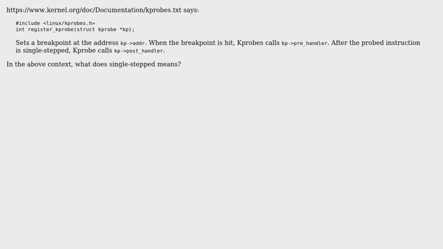 Unix & Linux: What does single stepping an instruction means in Linux kernel? смотреть онлайн