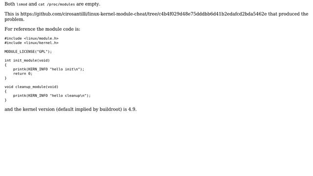 How can insmod fail with kernel module is already loaded, even is lsmod does not contain that... смотреть онлайн