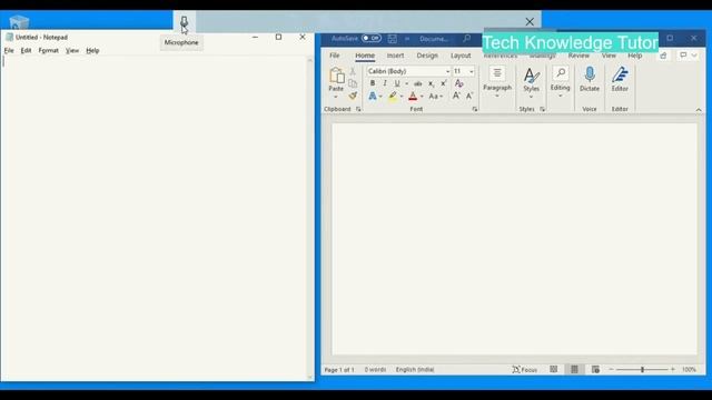 How to do voice typing | Notepad | MS-Word | Windows10 | Tech Knowledge Tutor смотреть онлайн