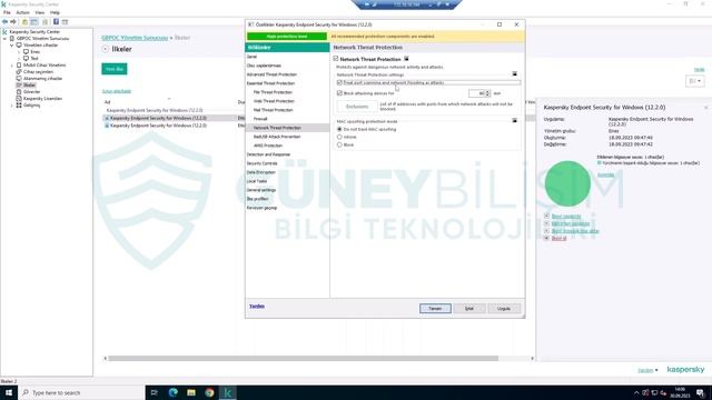 KSC'de Kaspersky Endpoint Security for Windows İlkesindeki Ağ Tehdidi Koruması ve Önemi #75 смотреть онлайн