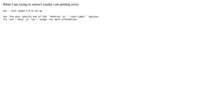 Error when trying to extract tar file смотреть онлайн