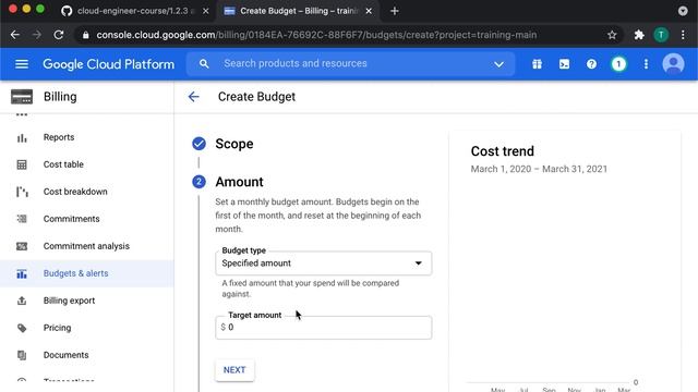 Cloud Engineering Course: Establishing billing budgets and alerts смотреть онлайн