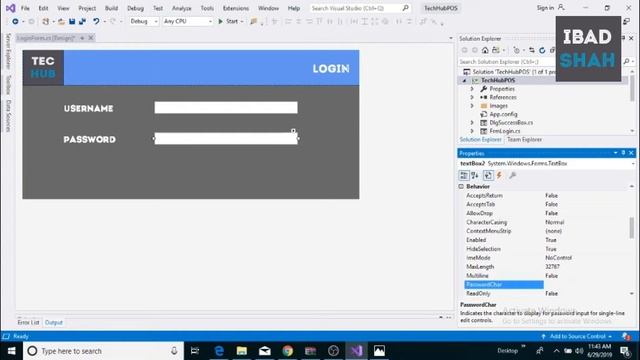 Designing a Modern Login Form in Windows Form App Visual C# | Ibad Shah | C# Tutorial смотреть онлайн