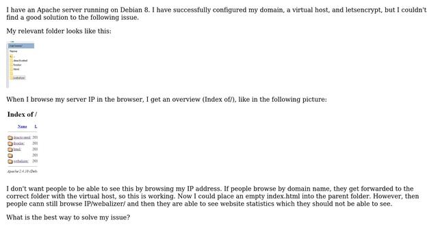 Prevent people from accessing sites they shouldn't see via entering my server IP (Apache on Debian) смотреть онлайн