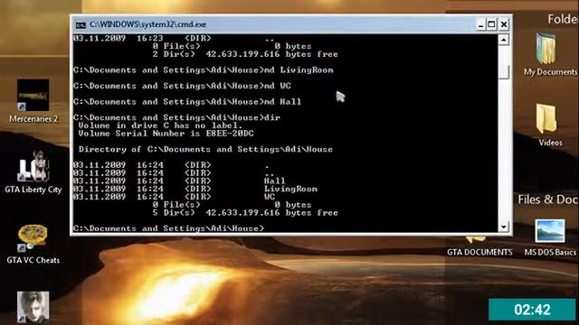 Cmd basic make,create & delete directory смотреть онлайн