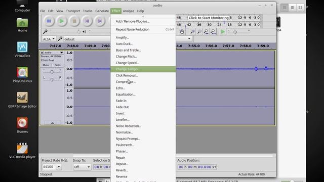 How to extract audio from video in linux, Removing noise from audio with audacity. смотреть онлайн