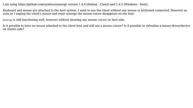 Unix & Linux: Synergy Virtual Mouse Cursor смотреть онлайн