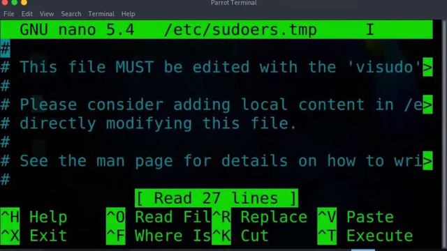 Fichero sudoers en Linux смотреть онлайн