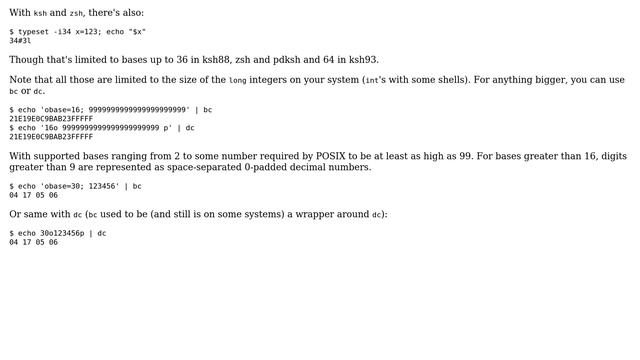 Unix & Linux: BASH base conversion from decimal to hex (4 Solutions!!) смотреть онлайн