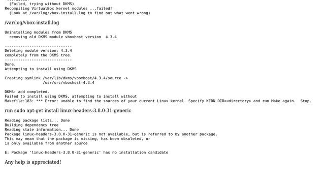 Ubuntu: Virtual Box Failed at starting because of vboxdrv in 13.10 смотреть онлайн
