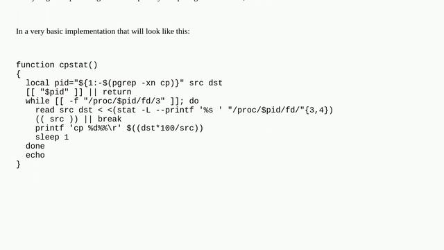 Unix: How to check progress of running cp? смотреть онлайн