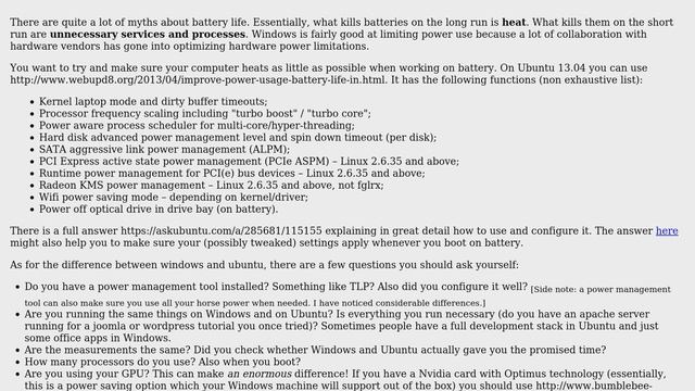 Why does my computer get less battery life with Ubuntu compared to Windows? (5 Solutions!!) смотреть онлайн