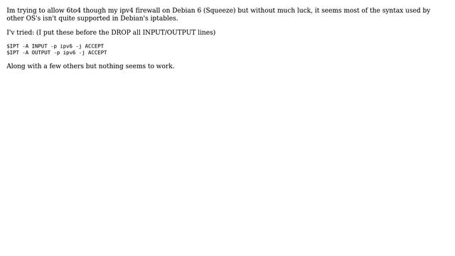 DevOps & SysAdmins: How to allow 6to4 through iptables firewall? смотреть онлайн