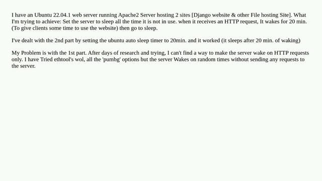 How to wake my Ubuntu server on HTTP requests from LAN? смотреть онлайн