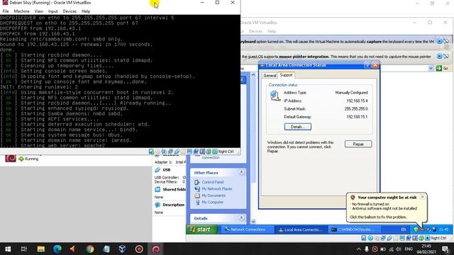 konfigurasi ip address,dhcp server, dan web server pada debian 7 di virtual box смотреть онлайн