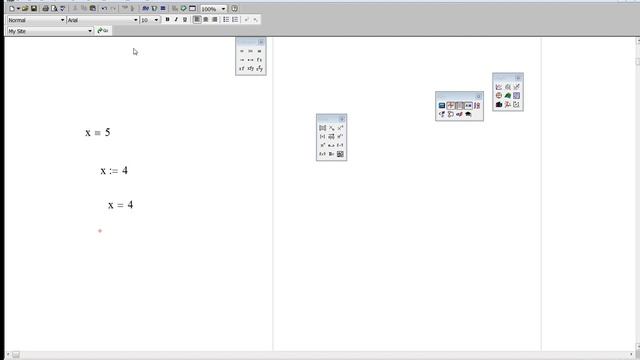 Программа  MathCAD. Урок 9. Операторы присваивания в программе MathCAD