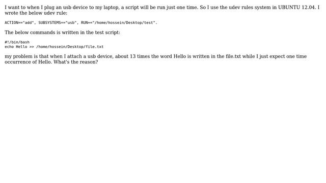 Why does my udev rule run several times? смотреть онлайн