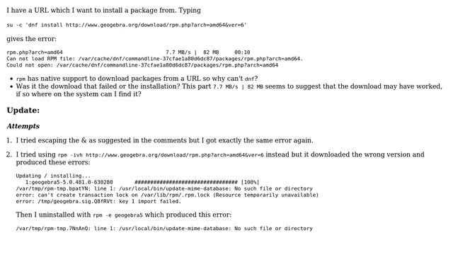 Unix & Linux: dnf can't download package from URL смотреть онлайн