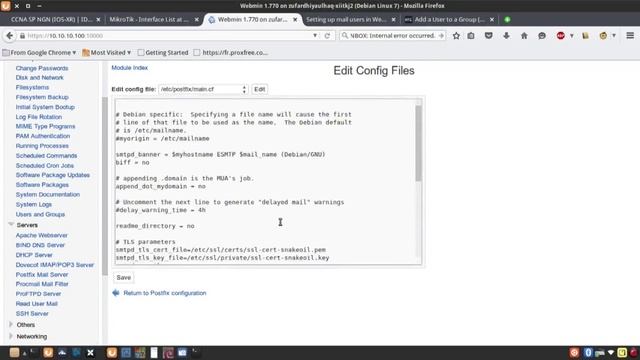 Installing web,ftp,dns,mail,webmail server with webmin смотреть онлайн