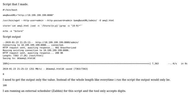 Unix & Linux: Script to get the storage value of AMQ смотреть онлайн
