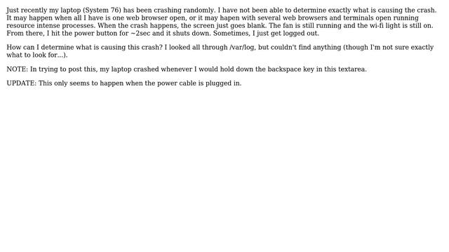 Ubuntu/Openbox keeps crashing - how to I find the cause смотреть онлайн