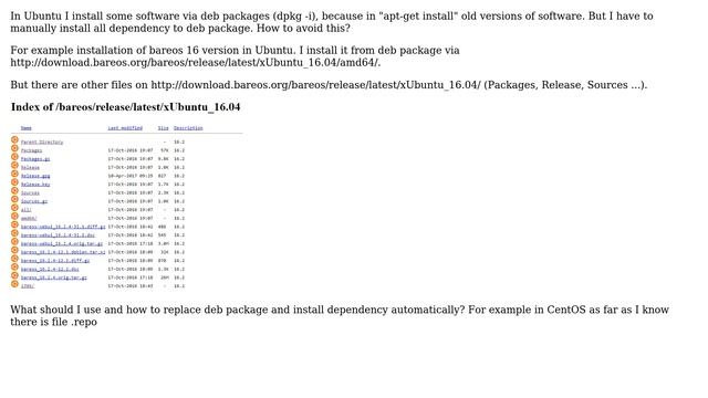 Unix & Linux: What is replacement of .deb packages to automatically install dependency in Ubuntu? смотреть онлайн