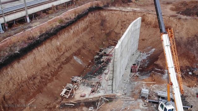 Строительство тоннеля под ж/д путями - станция Дачная / автомагистраль Центральная / Самара / Russia