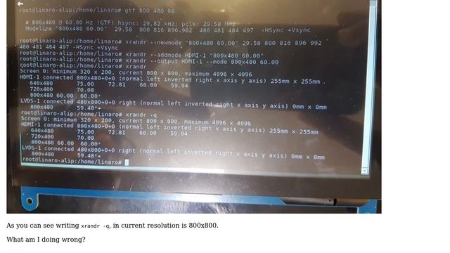 Unix & Linux: I set my display resolution to 800x480 using xrandr but it changes to 800x800 смотреть онлайн