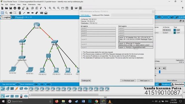 9.1.3 Packet Tracer - Identify MAC and IP Addresses смотреть онлайн
