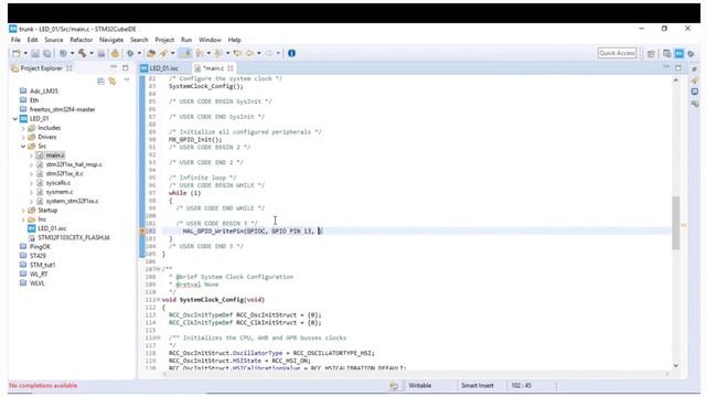 STM32 GPIO LED DEMO смотреть онлайн
