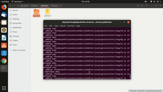 Zip folder in ubuntu 18.06 from command line смотреть онлайн