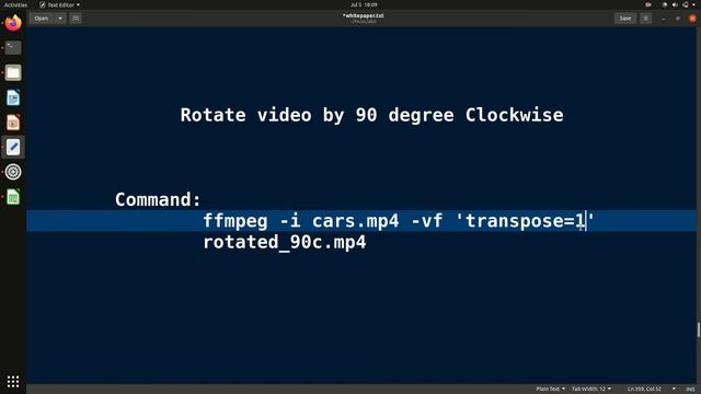 Rotate Video by 90° clockwise using FFmpeg. смотреть онлайн
