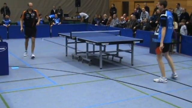 Tischtennis 2 Bundesliga Stativ TV Hilpoltstein vs TTC Weinheim 2013 26 Nico Christ vs Robin Devos смотреть онлайн