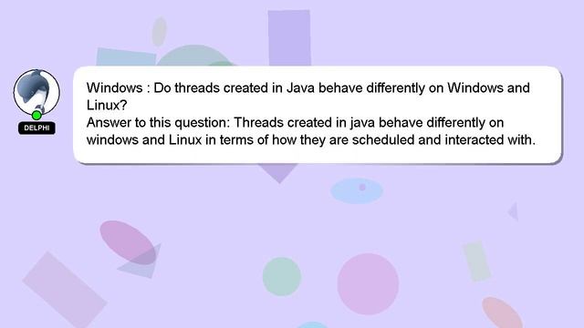 Windows : Do threads created in Java behave differently on Windows and Linux? смотреть онлайн