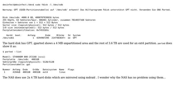 harddisk not recognized / filesystem too large to mount safely on this system / hdparm shows... смотреть онлайн