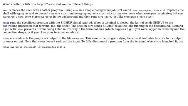 Unix & Linux: Why use "nohup &" rather than "exec &"? (4 Solutions!!) смотреть онлайн