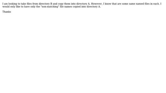 Unix & Linux: move files from directory A to directory B, without duplicating any files смотреть онлайн