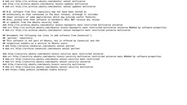 Ubuntu: What is the default content of /etc/apt/sources.list in Ubuntu 18.04 LTS (Bionic Beaver) смотреть онлайн
