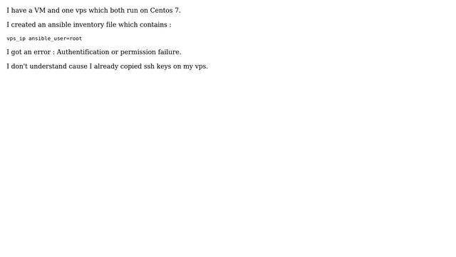 Unix & Linux: First connection to Ansible : permission denied смотреть онлайн