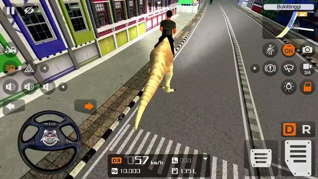T-Rex Dinosaur Driving Mod - Bus Simulator Indonesia - Android Gameplay смотреть онлайн