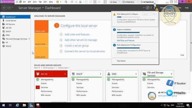 7-Install DHCP and Failover Option added and WSUS and File Resource Manager (EN) смотреть онлайн