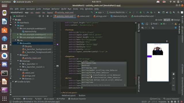 Desain sederhana Android Studio, Ubuntu - Kotlin смотреть онлайн