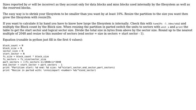 Shrink partition to exactly fit the underlying filesystem size (2 Solutions!!) смотреть онлайн