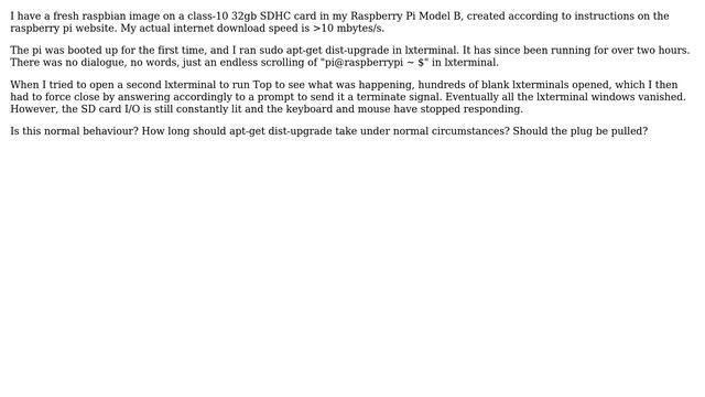 Raspberry Pi: How long should dist-upgrade take? смотреть онлайн