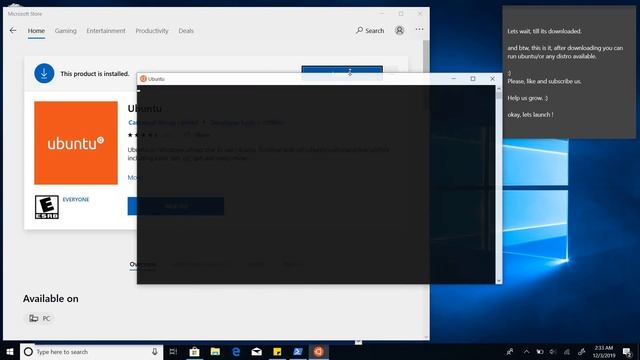 Install the Linux Subsystem in Windows 10 [2019] смотреть онлайн