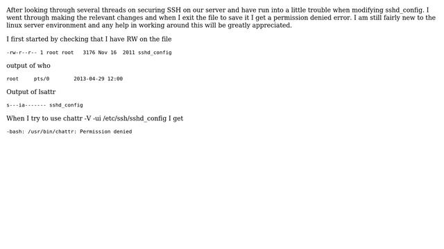 DevOps & SysAdmins: Cannot modify sshd_config as Root (centos) смотреть онлайн