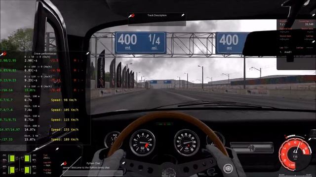 Assetto Corsa Beschleunigung und Bremsen Test Alfa Romeo GTA 1966 смотреть онлайн