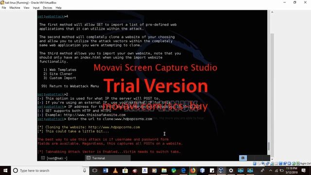 Website Cloning using SET In Kali Linux смотреть онлайн