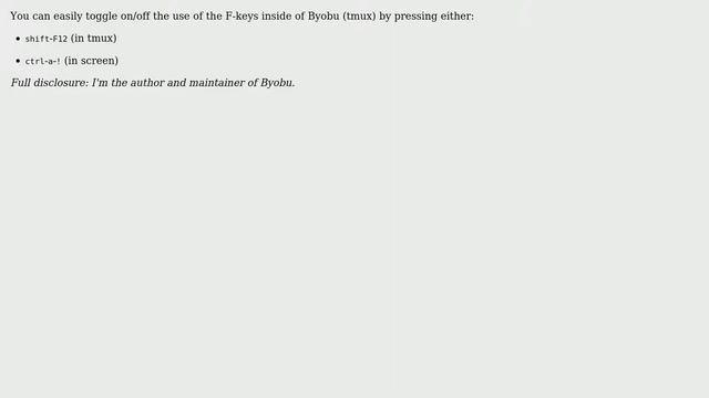 How do I make the F-keys work in byobu, for midnight commander (mc), htop, etc? (3 Solutions!!) смотреть онлайн