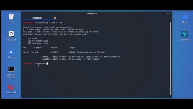 Kali Linux Wireless card Managed mode and Monitoring mode Enabled смотреть онлайн